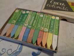 Old school colored chalk from the 60s, manufactured in Cluj