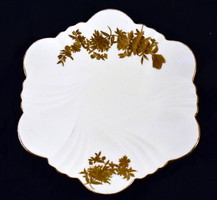 Relief gilded old English porcelain serving bowl