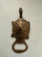 Fém bronzszínű sörnyitó, teknősbéka, fém (Akár INGYENES szállítással)