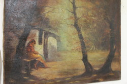 Antique signed painting 952