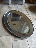 Hatalmas régi ezüstözött tálca (50x35 cm)