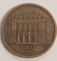 George Bognár (1944-) 1984. 'The rebuilt opera house 1884-1984' br commemorative medal (42.5mm)