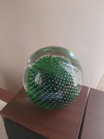 Bubble glass letter weight murano