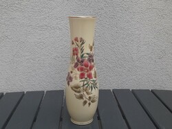 Zsolnay dúsan körbefestett váza gyönyörű aranyozással