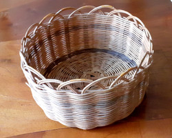 Wicker basket., Plate. 20 X 11.5 cm