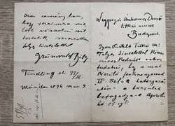 Iványi Grünwald Béla festő eredeti kézzel írt és aláírt levele Ambrozovich Dezsőnek