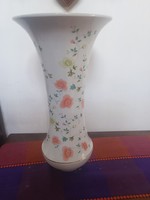 Hatalmas egyedi virágos kèzzel festett Hollóházi váza 43cm