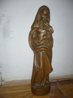 Old carved wooden holy statue 40cm