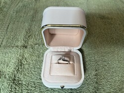 18k fehérarany gyűrű 0.20ct gyémánttal Certifikáttal