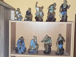 Chinese fisherman ceramic figure collection