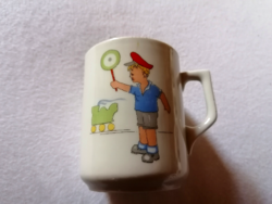 Zsolnay, the small story mug with a railway pattern is rare 22.