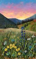 The splendor of the field - acrylic painting - 80 x 50 cm