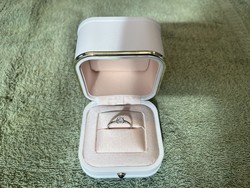 18k fehérarany gyűrű 0.17ct gyémánttal Certifikáttal
