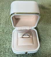 18k fehérarany gyűrű 0.34ct gyémánttal Certifikáttal