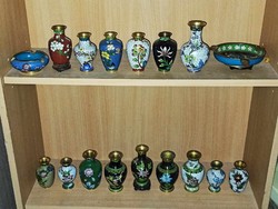 Chinese enamel vase collection