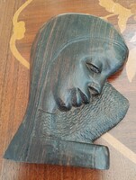 Afrika,- női fej fából