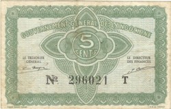 5 cent cents 1942 Francia Indokína Katonai