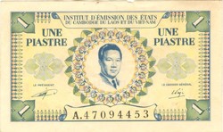 1 piaszter piastre 1953-54 Francia Indokína 2.