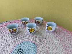 Alföldi porcelán virágos csésze 5 db eladó!