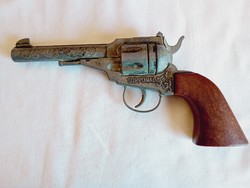 Játékpisztoly corporal játék pisztoly szalagpatronos fém Német bakelit markolat retro