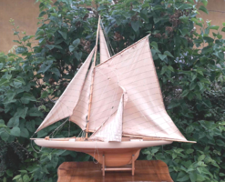 100X100 cm. Sailing ship model.