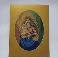 Jézus és Mária antik Szent kép - tű gobelin