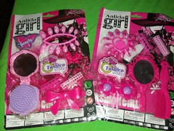 Retro shop girl toy set hairdresser make-up beautician artificial nails 2 in one unopened 2