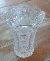 Üveg kristály váza 10x15 cm