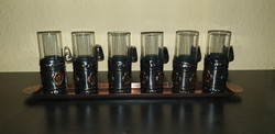 Lignifer stemware set with tray (retro)