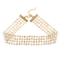 Nym49 - necklace made of gold sequin ribbon