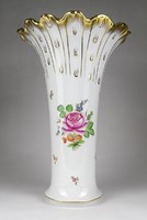 1R046 petit bouquet de rose large Herend porcelain funnel vase 36.5 Cm