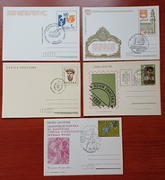 5 db lengyel díjjegyes levelezőlap