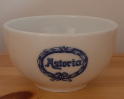 Old astoria (hotel) inscription, porcelain cup with logo