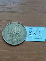 Hungarian People's Republic 10 forints 1987 aluminum-bronze xxi