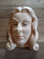 Old art deco ceramic wall mask