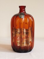 Antique old brown zwack &co Budapest drink bottle, special ribbed shape, extremely rare, collector's item