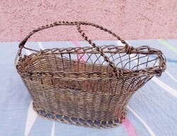 Wicker silver-plated drink basket, in perfect condition