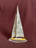 Rare plexiglass sailing Balaton souvenir 23 cm