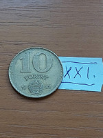 Hungarian People's Republic 10 forints 1989 aluminum bronze xxi