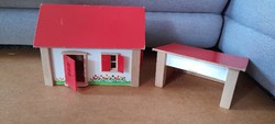 Toy farm cottage and barn