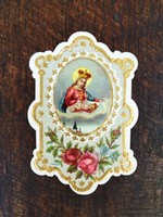 Old prayer card, holy image - place of worship, place of farewell