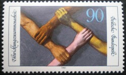 N1103 / Germany 1981 development cooperation stamp postal clerk