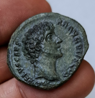 MARCUS AURELIUS (161-180) As, PIETAS, Római Birodalom