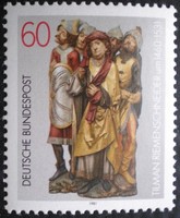 N1099 / Germany 1981 tilman riemenschneider, carver stamp postal clerk