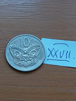 New Zealand new zealand 10 cents 1980 Maori mask, copper-nickel, ii. Elizabeth xxvii