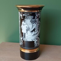 Endre Szasz Hólloháza porcelain vase 26 cm