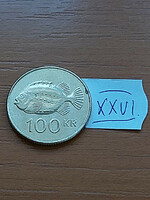 Iceland 100 kroner 2011 nickel-brass, sea hare fish xxvi