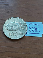 Iceland 100 kroner 2011 nickel-brass, sea hare fish xxiii