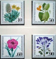 N1059-62 / Germany 1980 people's welfare : medicinal herbs stamp set postal clerk