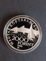 2000 HUF 1998. Annual Balaton ships - phoenix silver commemorative coin
